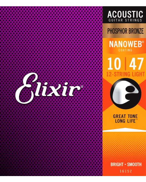 Elixir Nano Phospor Brons 010-047 12 String