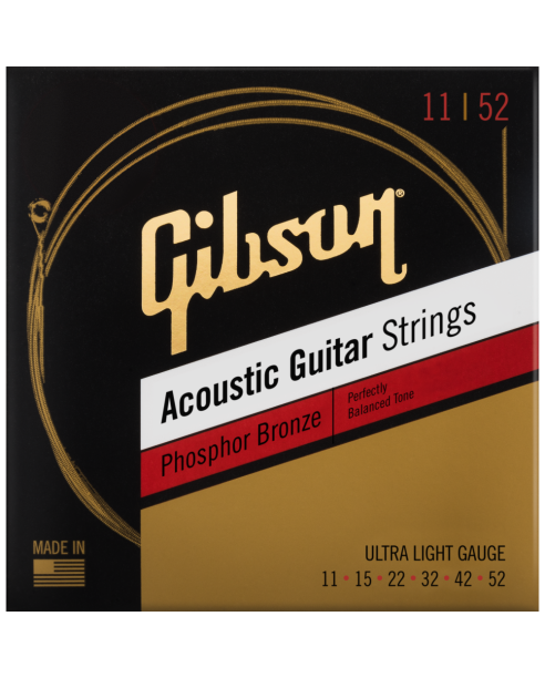 Gibson SAG-PB11 Phosphor Bronze Acoustic Strings 011-052