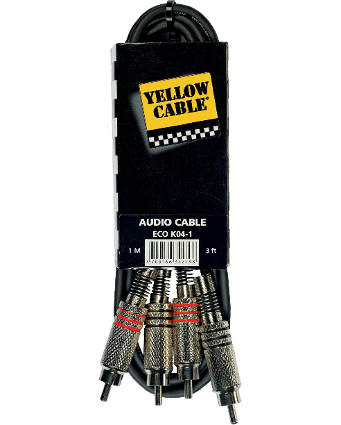 Yellow Cable K04 3meterkabel 2RCA/2RCA