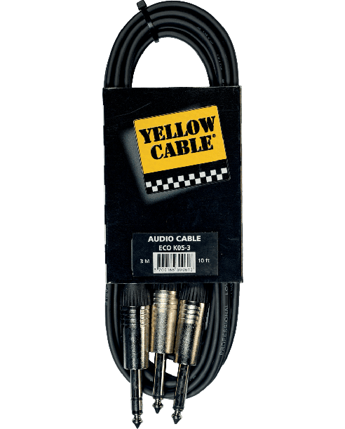 Yellow Cable K05 3meterkabel 2jack/jack