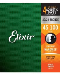 Elixir 14502 Nanoweb Long Scale Acoustic Bass 045-100