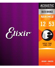Elixir Nano 80/20 Bronze 012-053 Light