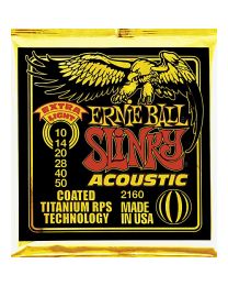 Ernie Ball 2160 Coated Extra Light Titanium RPS Acoustic Strings 10-50
